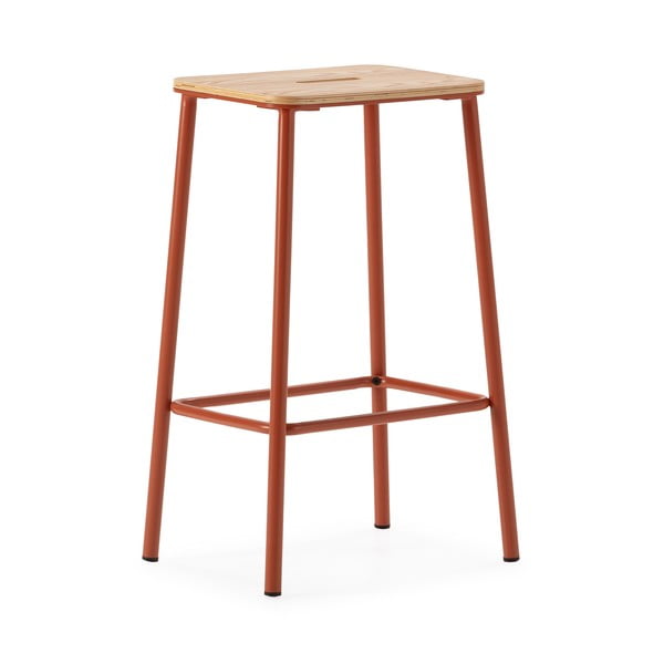 Бар столове в комплект 2 бр. в тухлен цвят (височина на седалката 65 cm) Abba – Marckeric