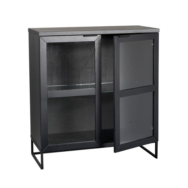 Витрина от черен дъб 95x105 cm Everett - Rowico-image-1