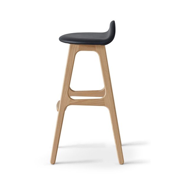 Въртящ се бар стол от естествена кожа 86 cm Buck - Hammel Furniture-image-3