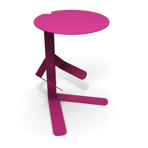 Fuchsiový odkládací stolek Caoscreo MisterT