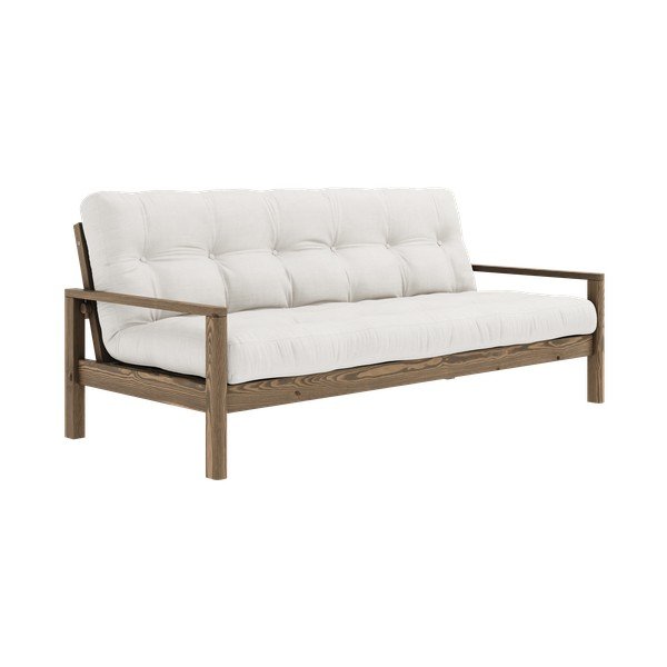 Кремав разтегателен диван 205 cm Knob - Karup Design-image-3