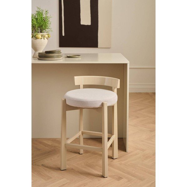 Бежов тапициран бар стол (височина на седалката 66 cm) Hugg – Ellos Home-image-1