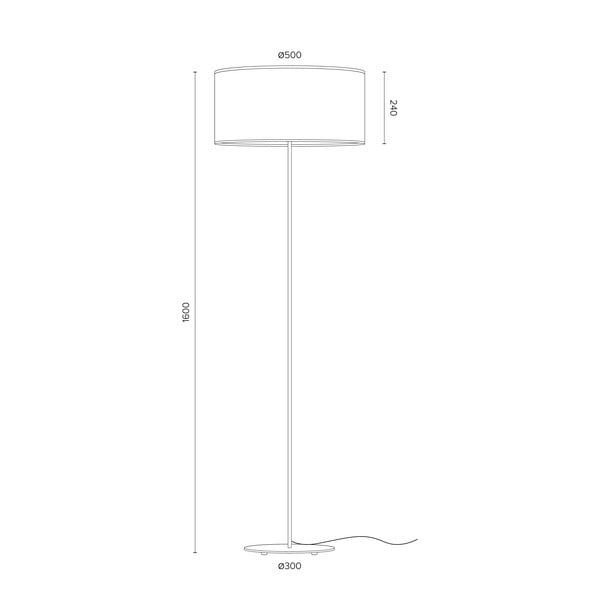 Черна подова лампа MIKA Xl 1F Mika - Sotto Luce-image-3