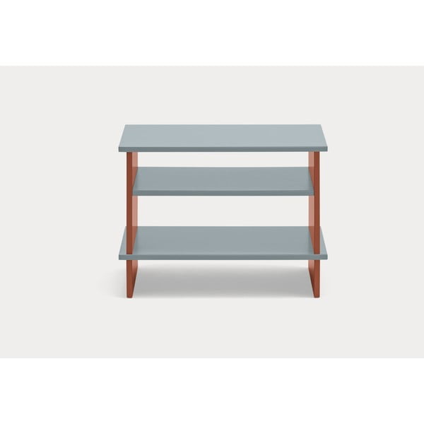 Нощно шкафче с рафтове тухлен/сиво Inari – Teulat-image-2