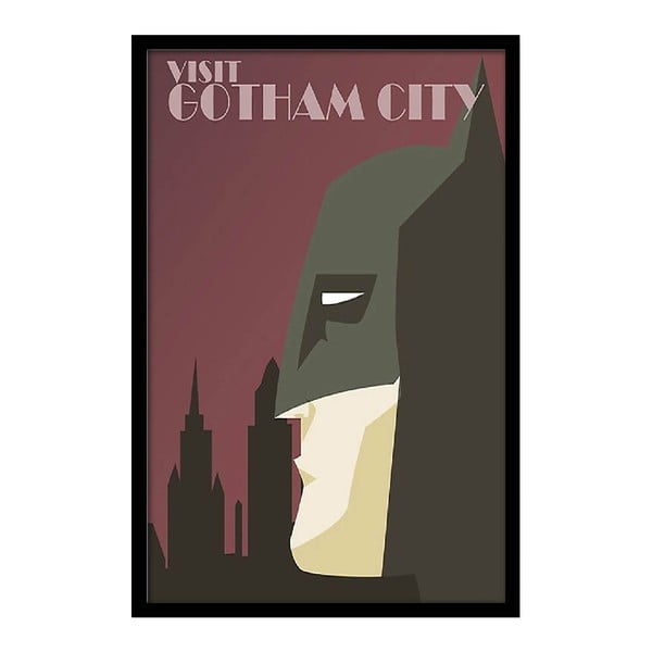 Plakát Visit Gotham City, 35x30 cm