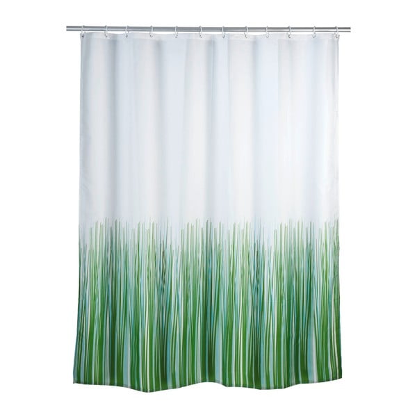 Зелена и бяла завеса за душ Природа, 180 x 200 cm - Wenko