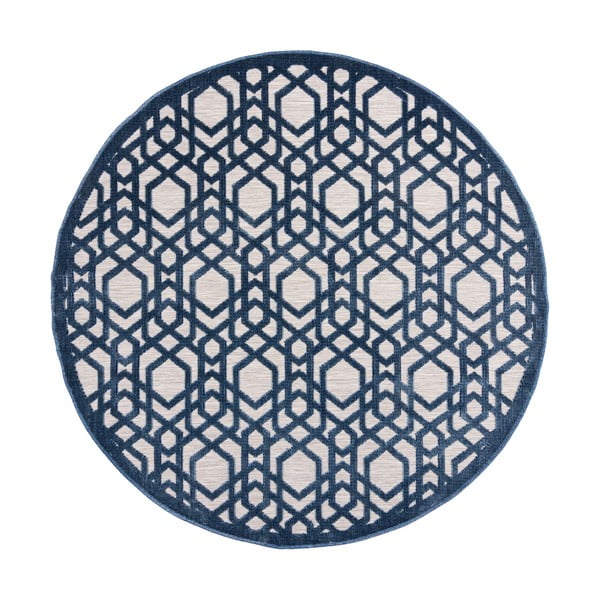 Син кръгъл външен килим ø 160 cm Oro - Flair Rugs
