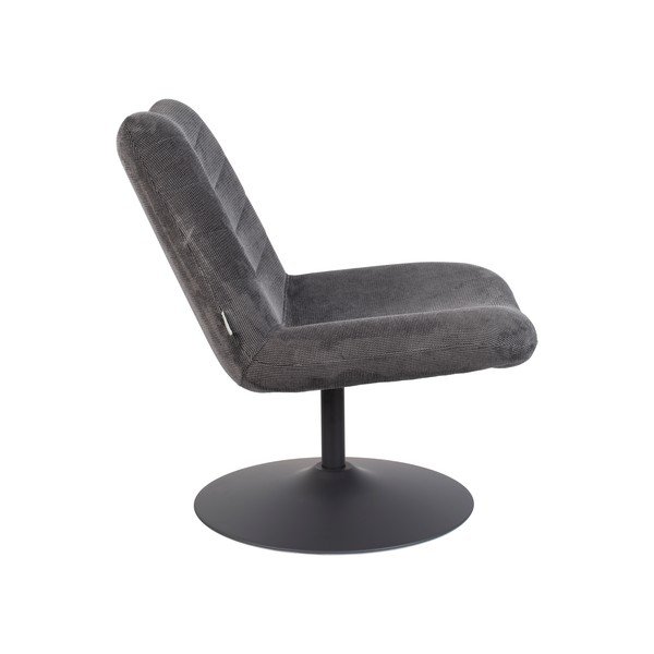 Тъмносиво кадифено кресло Bubba - Zuiver-image-3