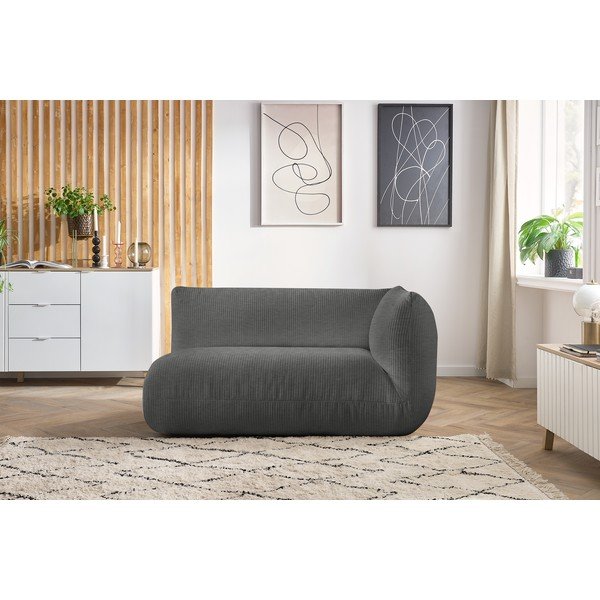 Сив модулен диван от рипсено кадифе (десен ъгъл) Lecomte – Bobochic Paris-image-4