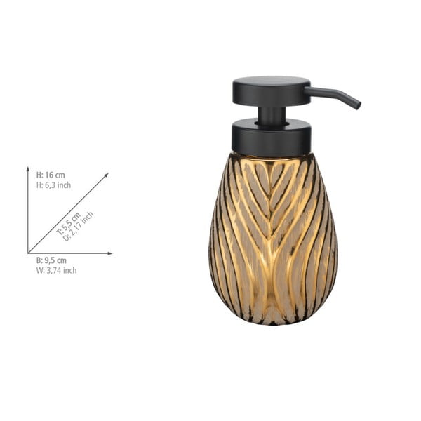 Керамичен диспенсер за сапун в златисто 330 ml Idro – Wenko-image-2