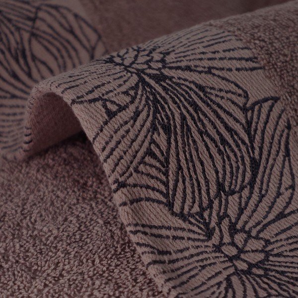 Кафява памучна кърпа от тери 50x100 cm Valencia – My House-image-3