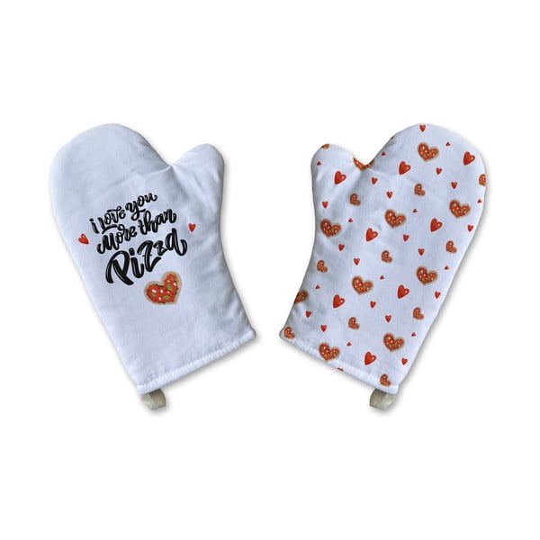 Комплект от 2 памучни кухненски ръкавици Love me more - Butter Kings
