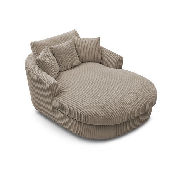 Кафяво-сиво кресло от рипсено кадифе Belem – Bobochic Paris-image-4