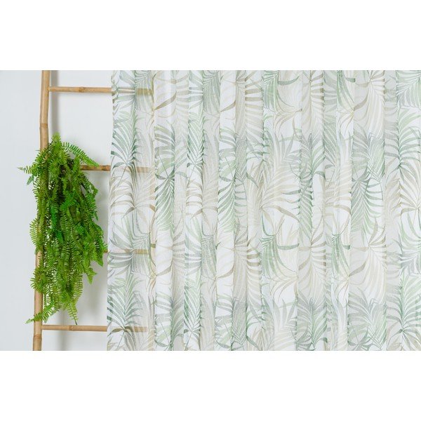 Зелено-бежова завеса 300x260 cm Palmas - Mendola Fabrics-image-1
