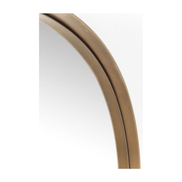 Кръгло огледало с рамка в меден цвят Round Curve, ⌀ 100 cm - Kare Design-image-2