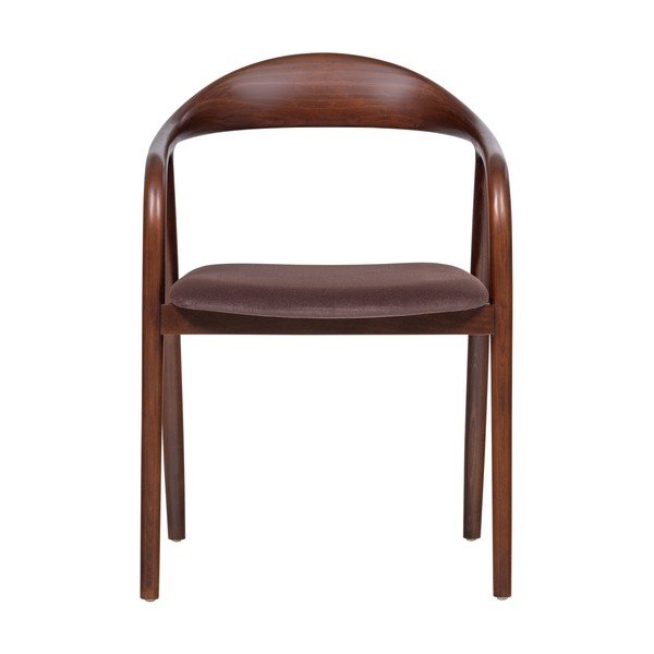 Кафяв трапезен стол с подлакътници от масивен бук Bran – WOOOD-image-2