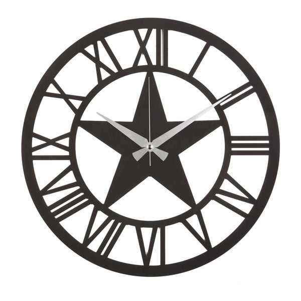 Метален стенен часовник Star, ø 50 cm - Unknown