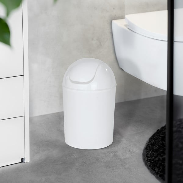 Бяло кошче за боклук от неръждаема стомана 6 l Economic – Wenko-image-1