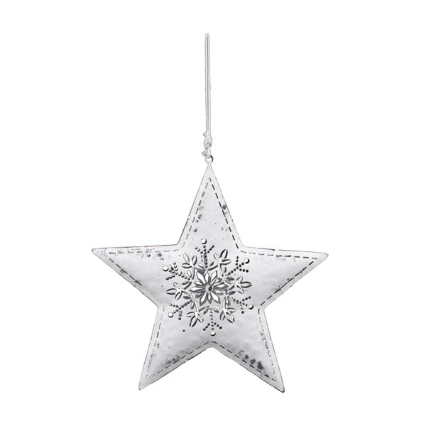 Голяма висяща коледна украса във формата на звезда със снежинка Ego decor Tommy - Ego Dekor