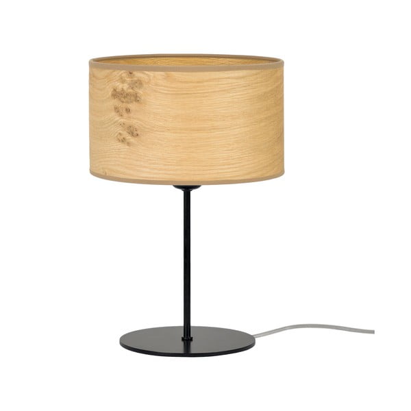 Бежова настолна лампа от дървесен фурнир S, ⌀ 25 cm Ocho - Sotto Luce