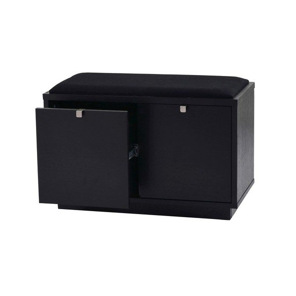 Черна стойка за обувки за сядане Confetti – Rowico-image-2