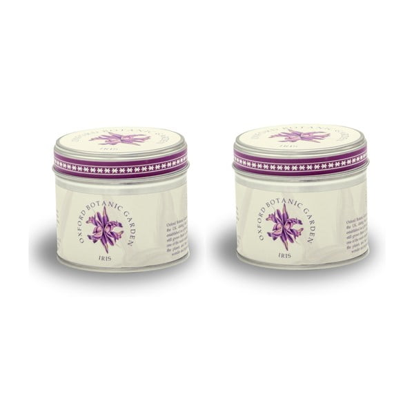 Комплект от 2 свещи в кутийка с аромат на ирис Ароматизирани, 35 часа време за горене - Bahoma London