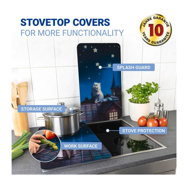 Капаци за печка в комплект от 2 броя от закалено стъкло 30x52 cm - Maximex-image-4