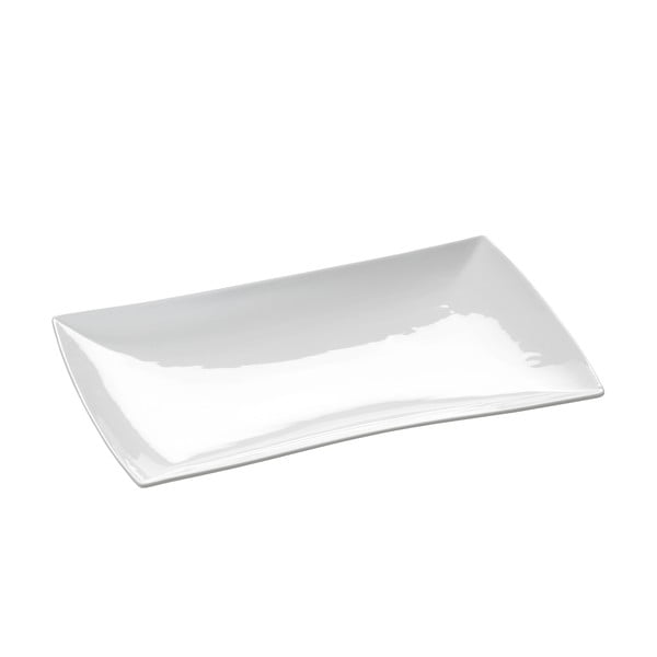Бяла порцеланова чиния East Meets West, 32 x 20 cm - Maxwell & Williams