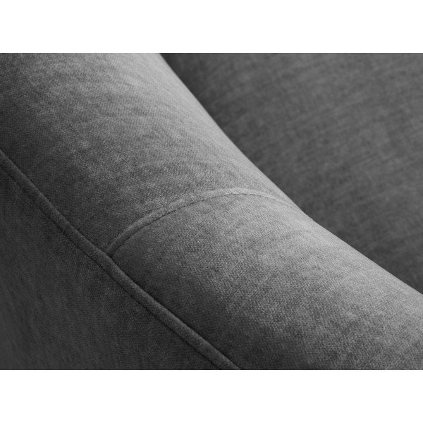 Асиметричен диван от сиво кадифе , ляв Debbie - Mazzini Sofas-image-1