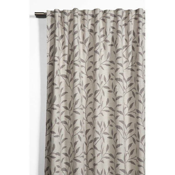 Сиво-бежова завеса със смес от лен 140x245 cm List – Sehlbach