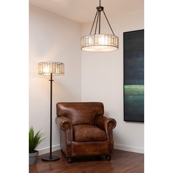 Метално висящо осветително тяло със стъклен абажур ø 46 cm Waldorf – Premier Housewares-image-1