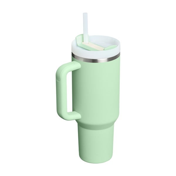 Светлозелен  термос със сламка от неръждаема стомана 1,18 l Quencher H2.0 FlowState Tumbler Pistachio – Stanley-image-2