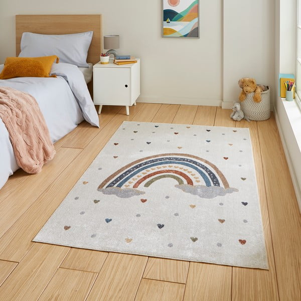 Кремав детски килим 120x170 cm Vida Rainbow – Think Rugs-image-1