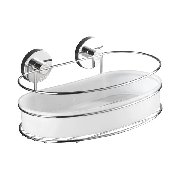 Бял самозалепващ рафт за баня Milazzo – Wenko-image-2