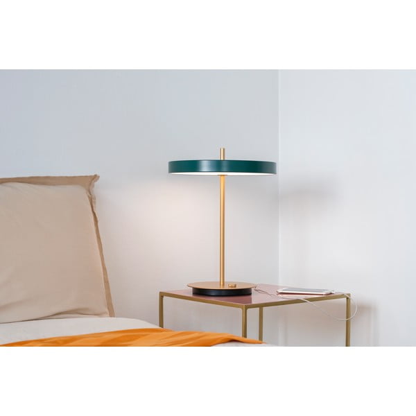 Тъмнозелена LED затъмняваща се настолна лампа с метален абажур (височина 41,5 cm) Asteria Table – UMAGE-image-3