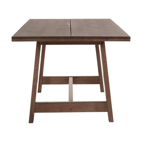 Кафява трапезна маса от масивен бор 90x160 cm Derby – Støraa-image-2