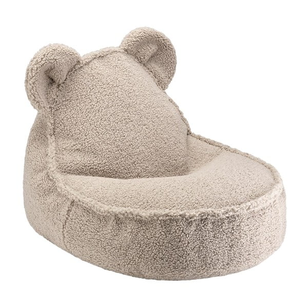 Светлокафяв детски пуф от букле Bear – Wigiwama