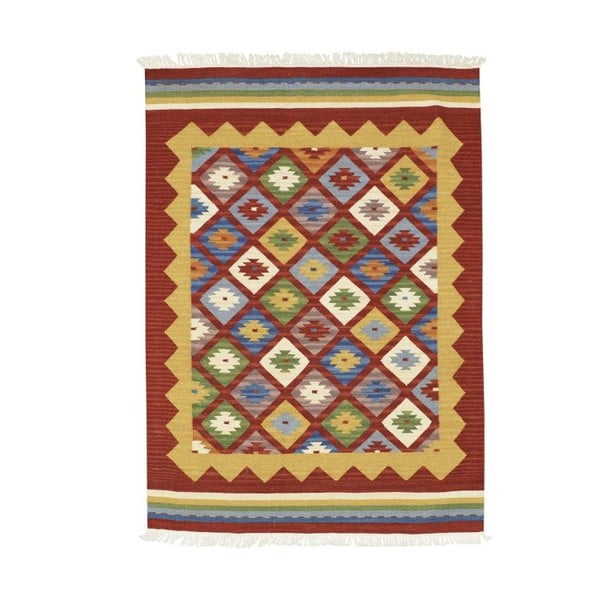 Ručně tkaný koberec Bakero Kilim Classic K14 Red, 125 x 185 cm