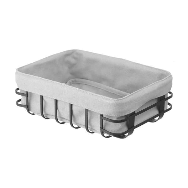 Черно-сива кошница за хляб с текстилна подплата , 18 x 25 cm - Hendi-image-2