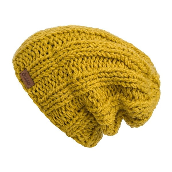 Горчичножълта ръчно плетена шапка Mina - DOKE