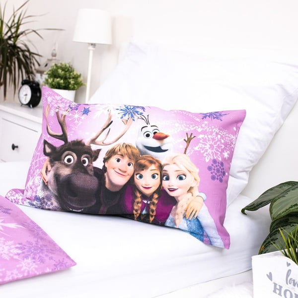 Памучно детско спално бельо 100x135 cm Frozen "Purple" – Jerry Fabrics-image-4