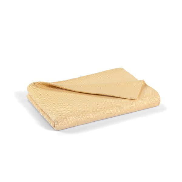 Жълта памучна покривка за двойно легло 240x260 cm Линии - Mijolnir