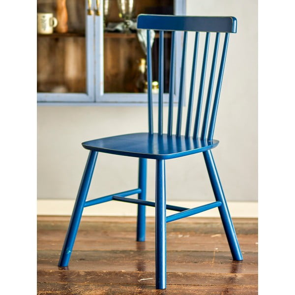 Сини трапезни столове в комплект от 2 броя от масивно каучуково дърво Mill – Bloomingville-image-1