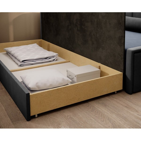 Син сив шенилов разтегателен диван с място за съхранение 214 cm Fulgeo – ELTAP-image-4