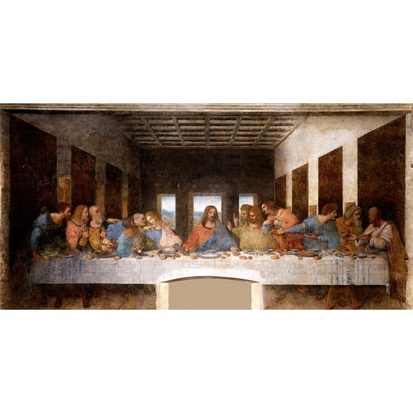 Репродукция на картина на Леонардо да Винчи - , 80 x 40 cm The Last Supper - Fedkolor