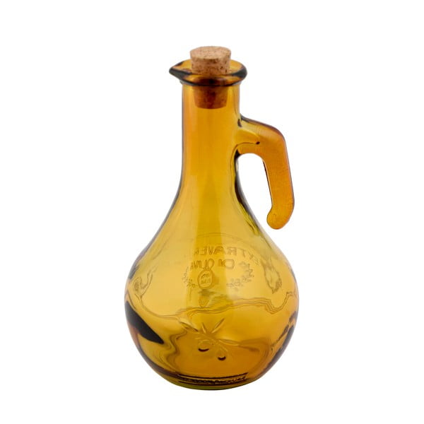 Жълта бутилка за олио от рециклирано стъкло, 500 ml Olive - Ego Dekor