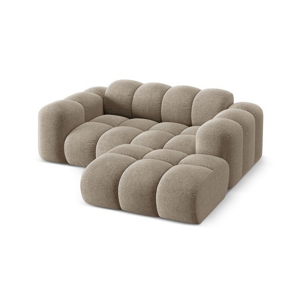 Светлокафяв шенилов ъглов диван (десен ъгъл) Treno – Cosmopolitan Design-image-2