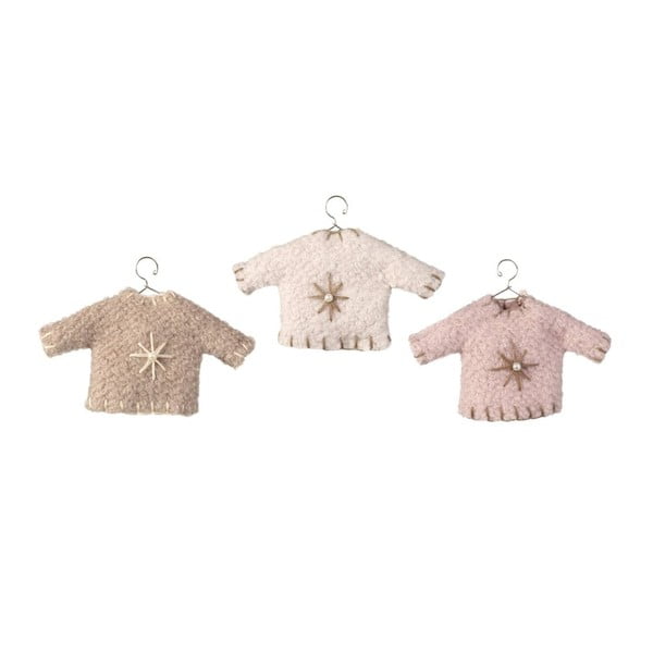 Комплект от 3 висящи декорации Пуловер Pink - Parlane