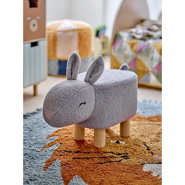 Сива детска табуретка Percey – Bloomingville Mini-image-1