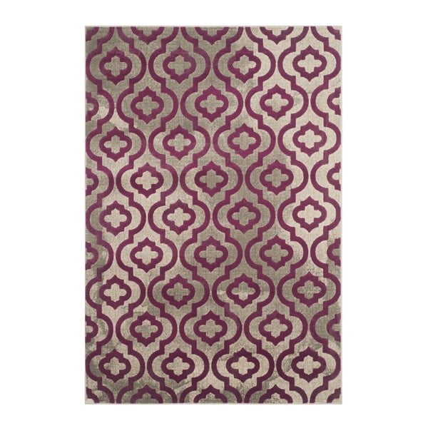 Fialový koberec Webtappeti Evergreen, 92 x 152 cm